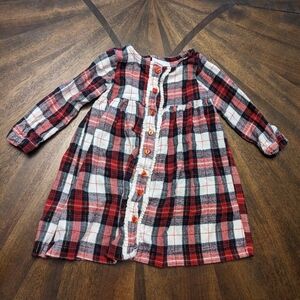 Plaid Button-Down Dress